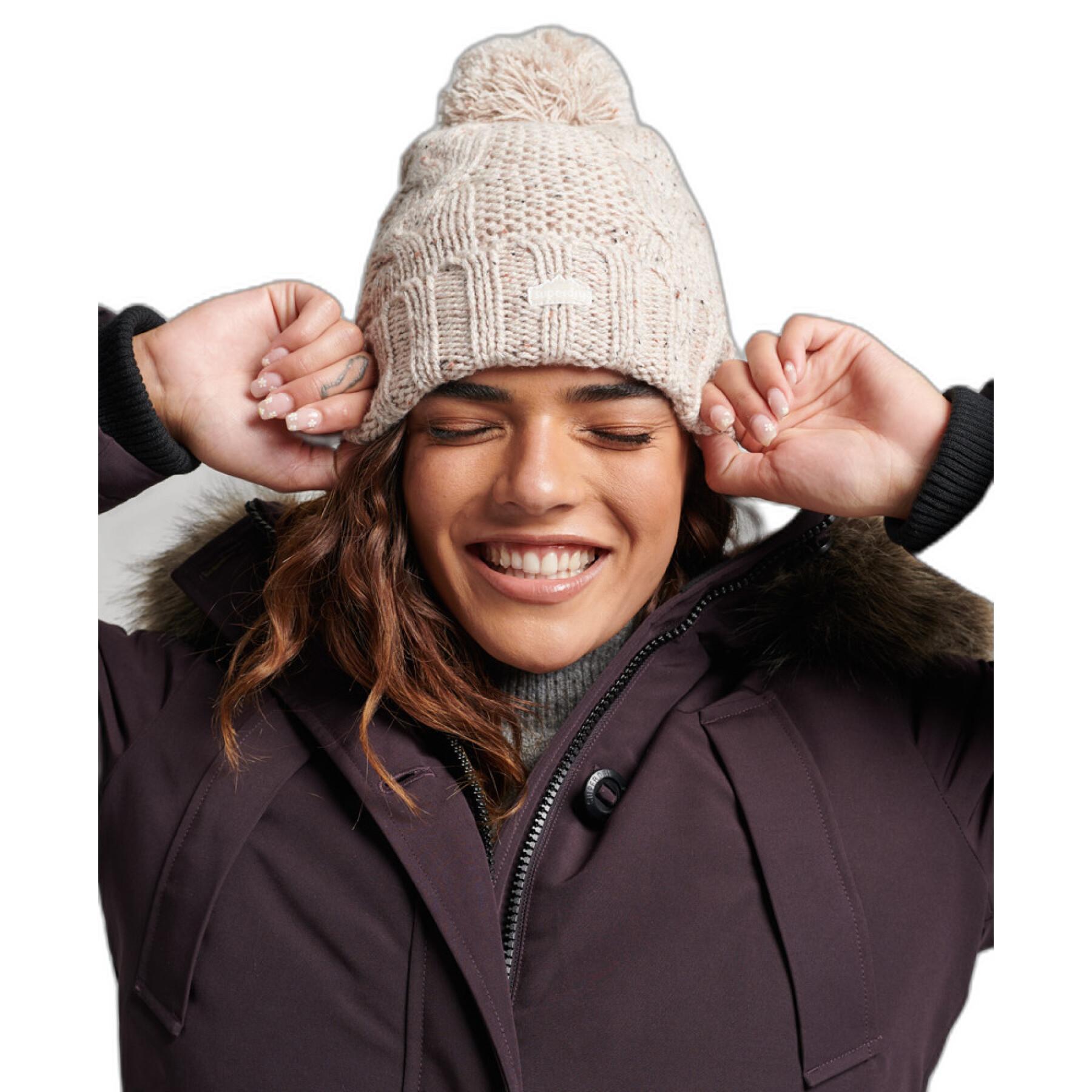 Woman's knitted pompon hat Superdry