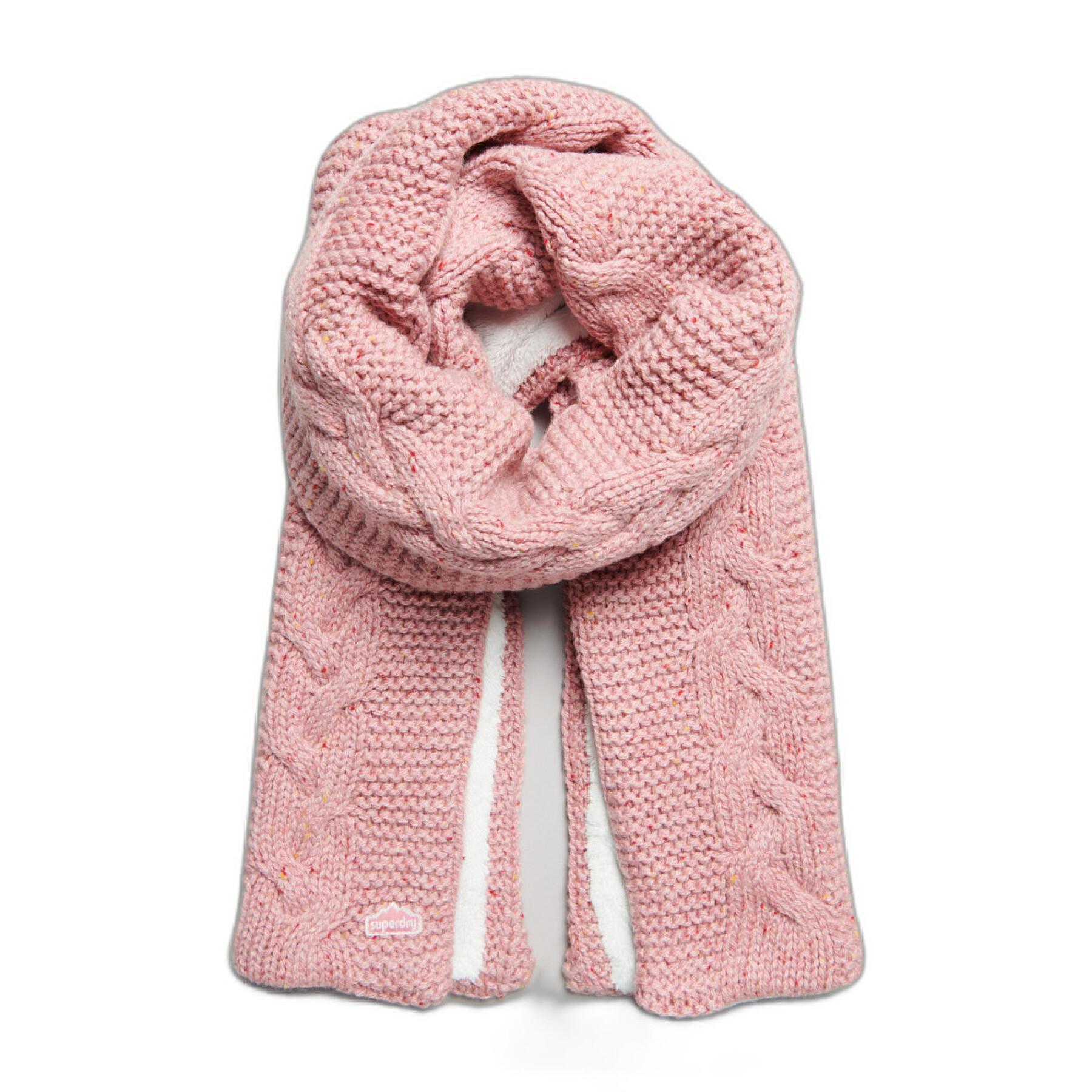 women's cable knit scarf Superdry