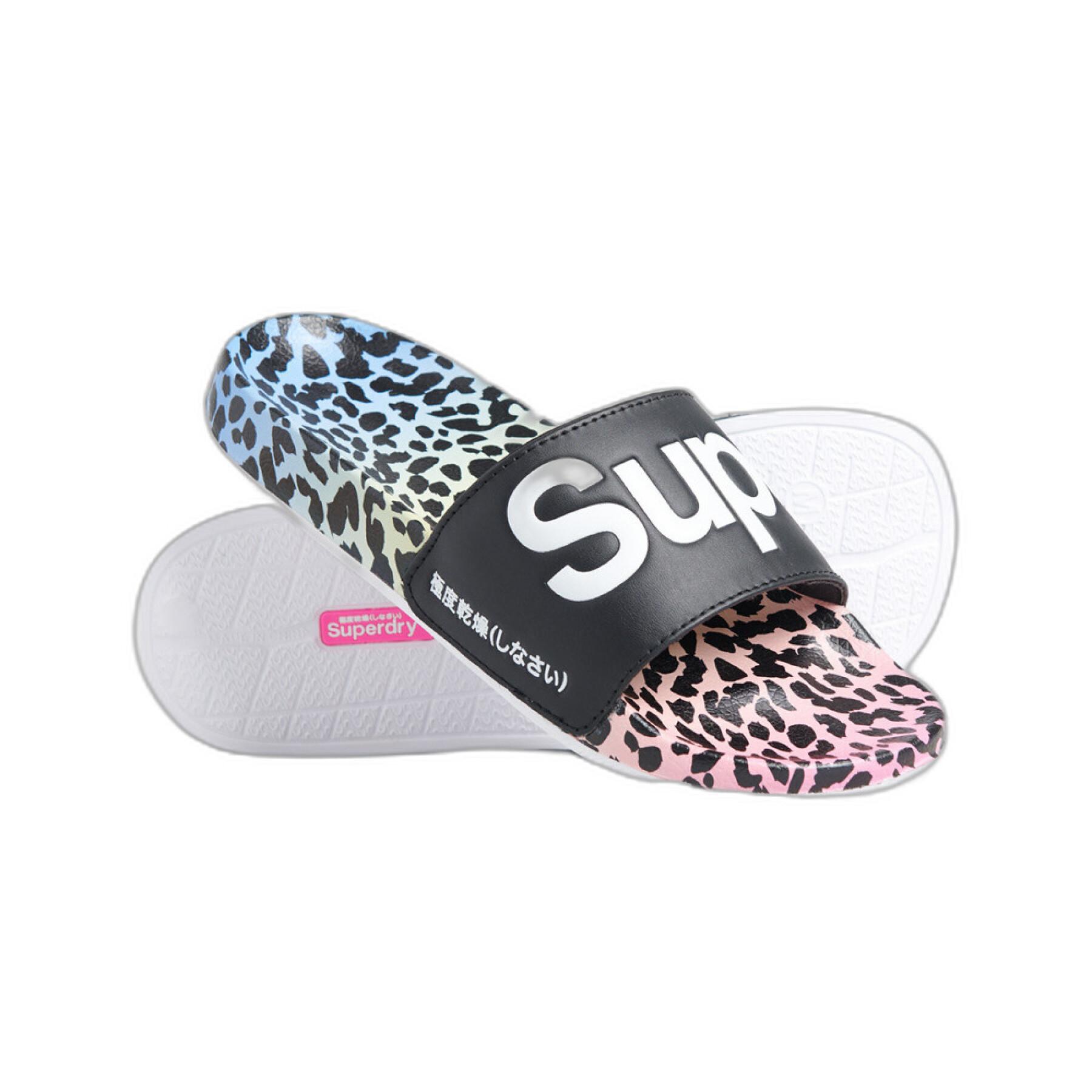 Printed beach slippers on the women's set Superdry