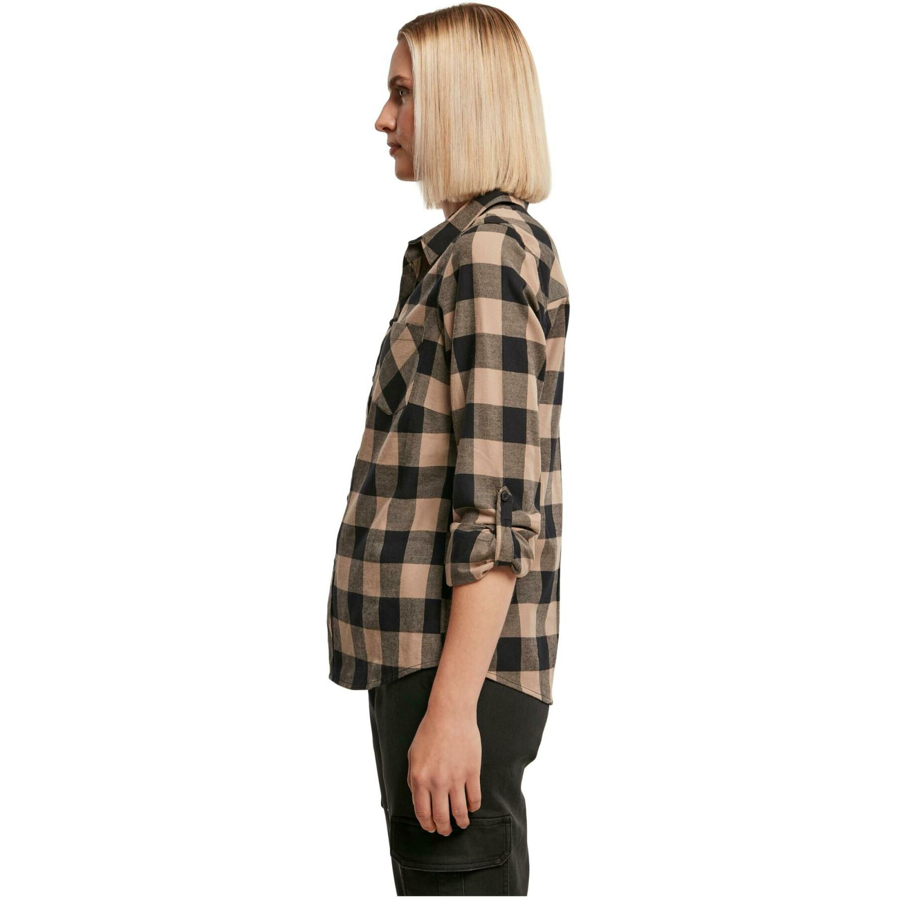 Women's plaid flannel shirt Urban Classics Turnup