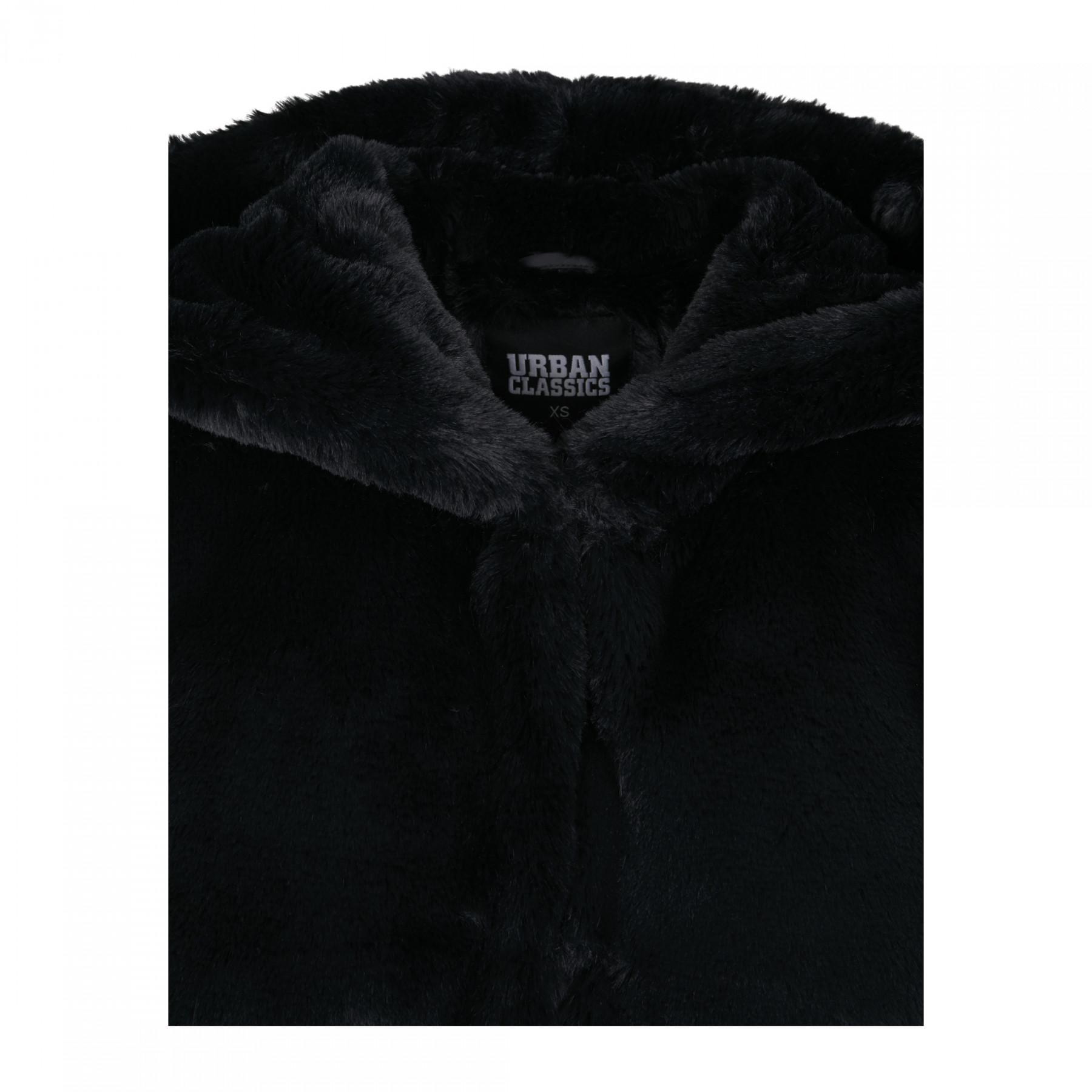 Jacket woman Urban Classic hooded faux fur vet