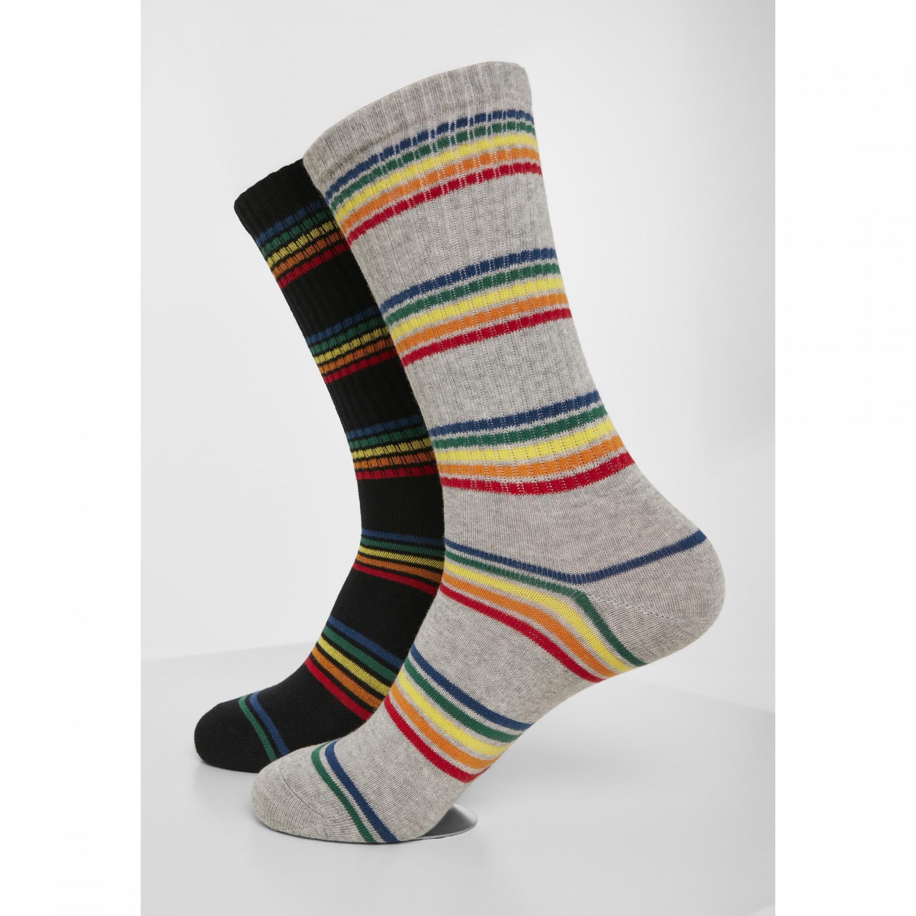 Urban classic rainbow socks (x2) 