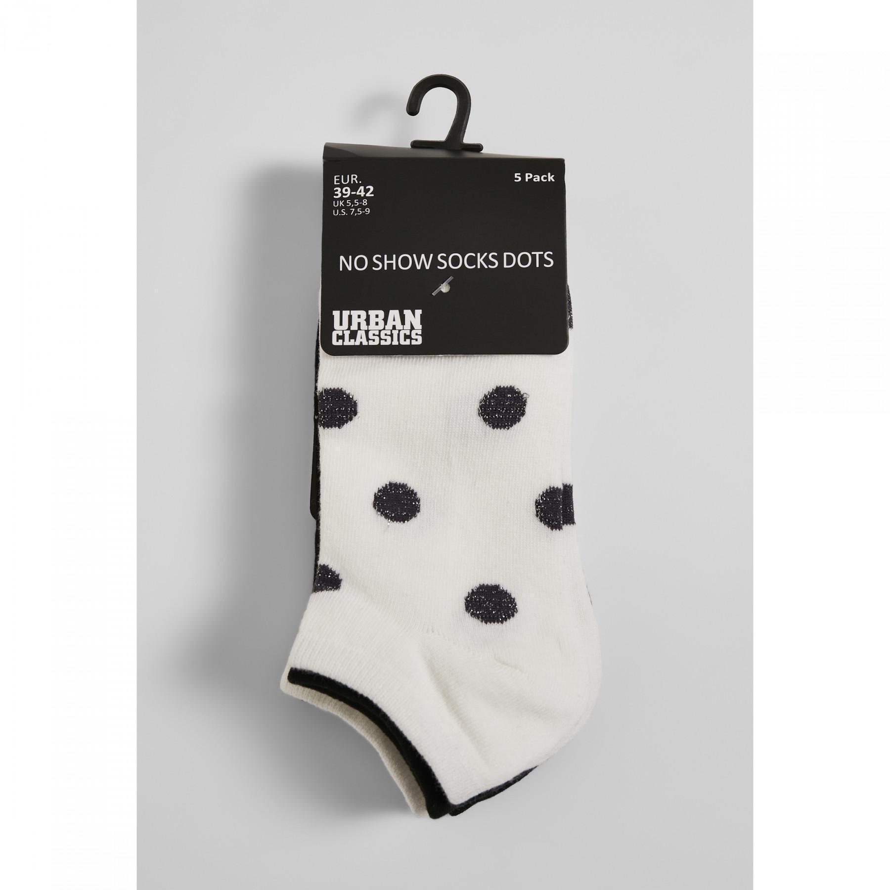 Socks Urban Classics no show dots (5pcs)