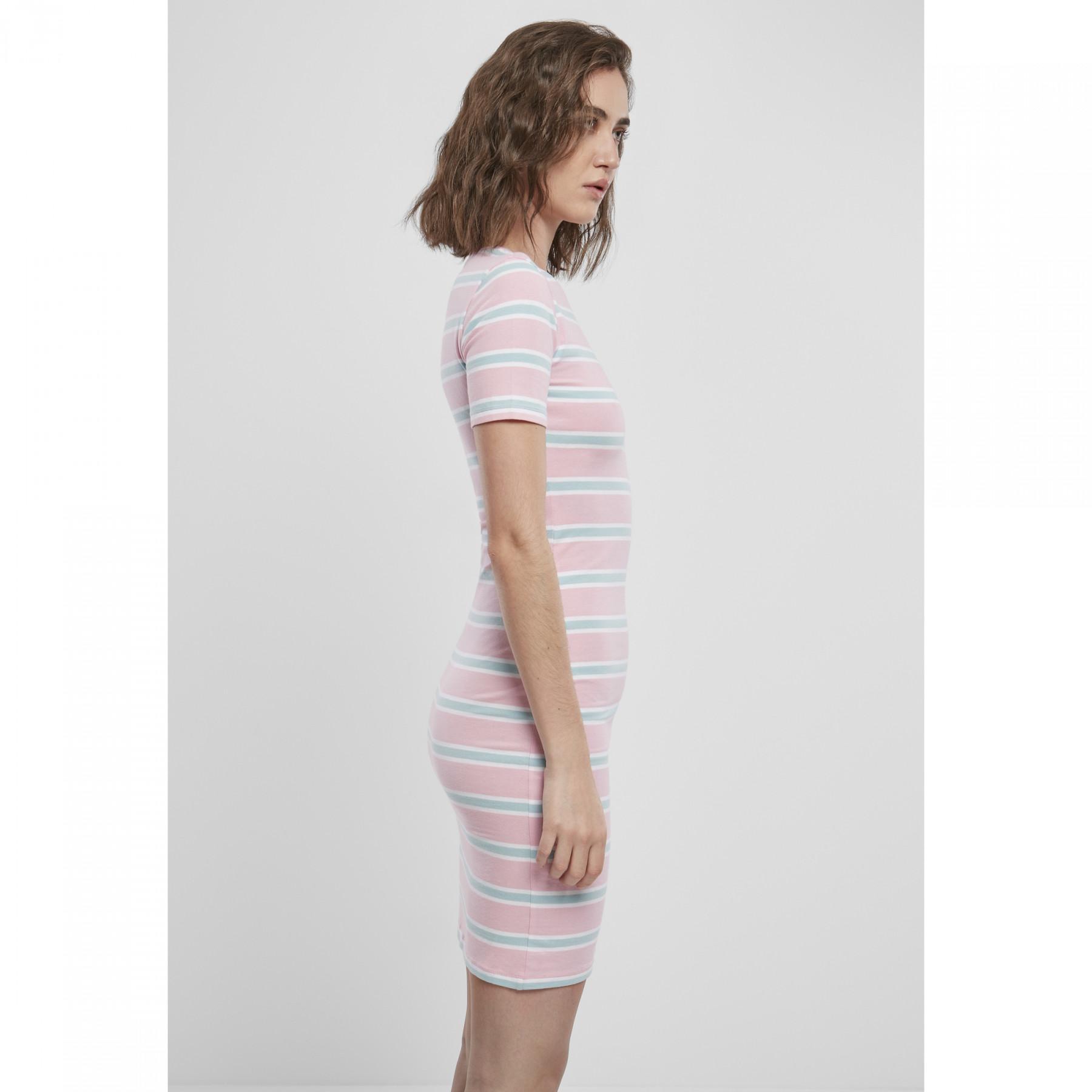 Women's dress Urban Classics stretch stripe