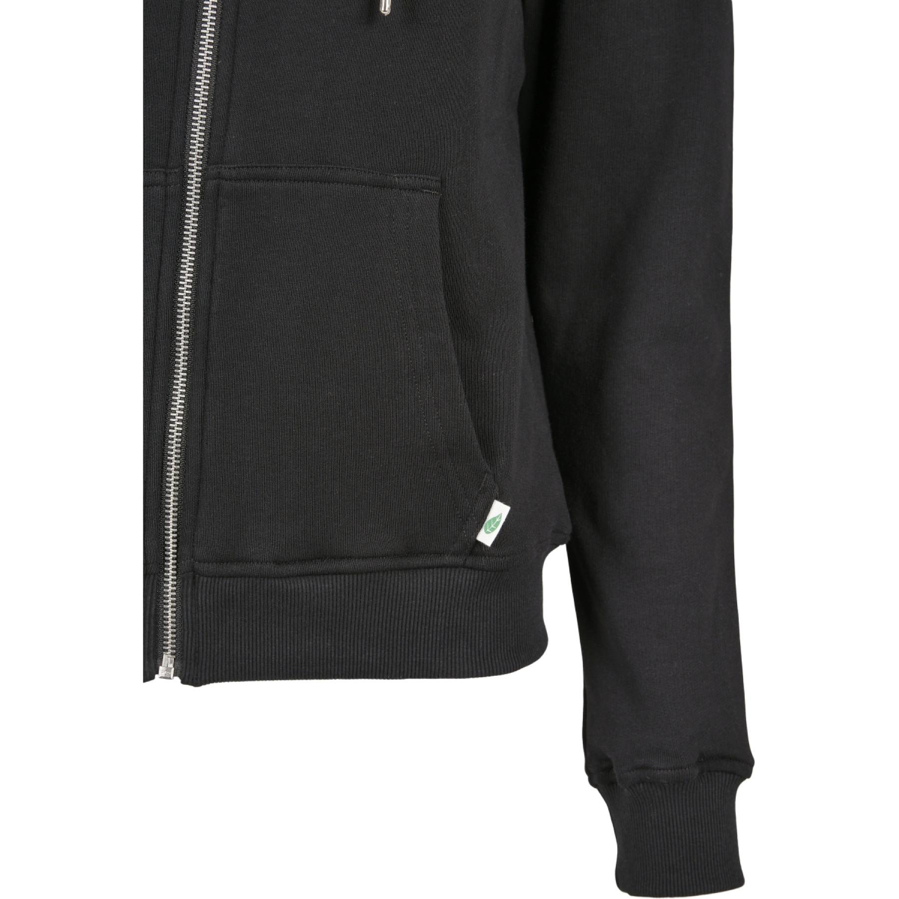 Women's hooded sweatshirt Urban Classics organic terry zip