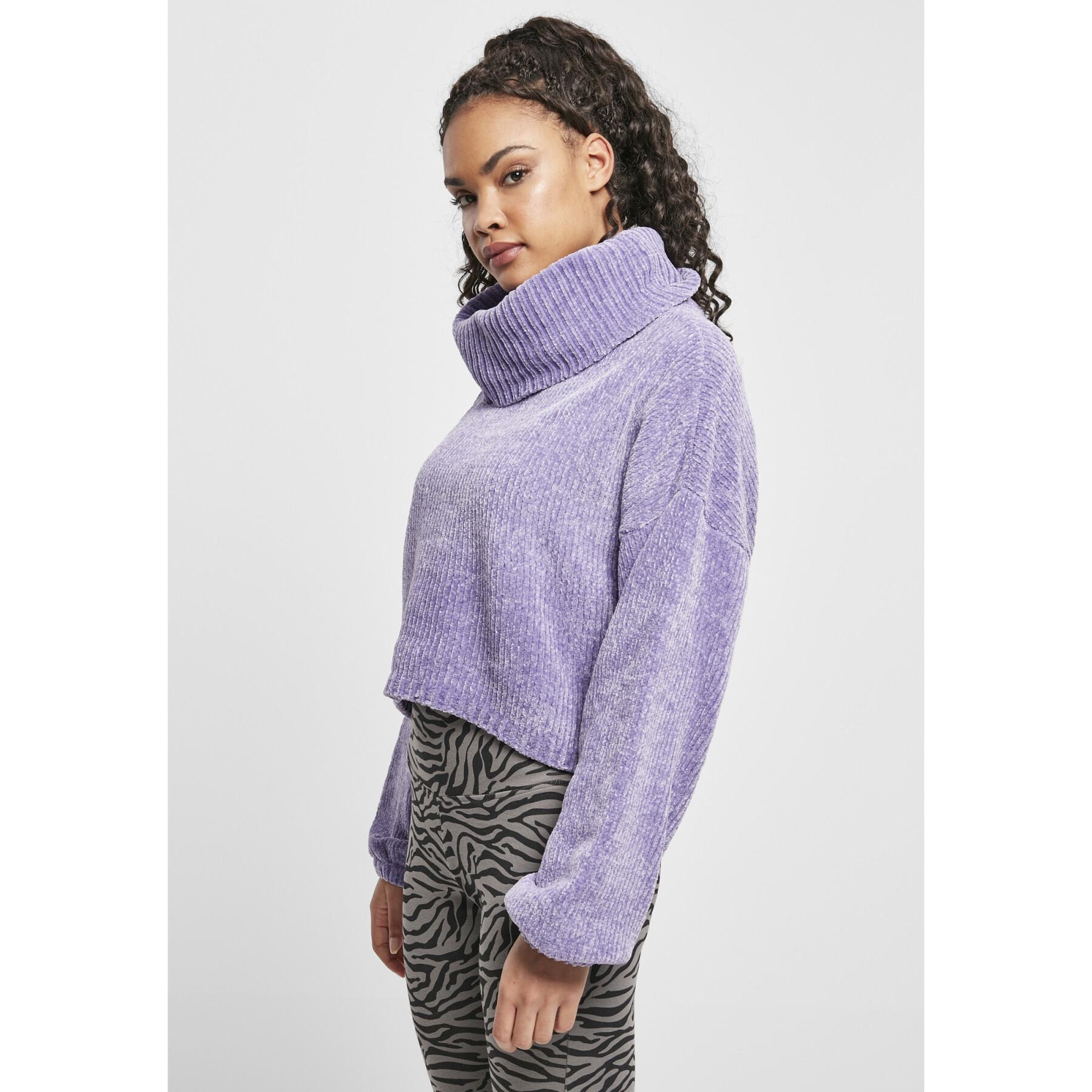 Women's turtleneck sweatshirt Urban Classics chenille