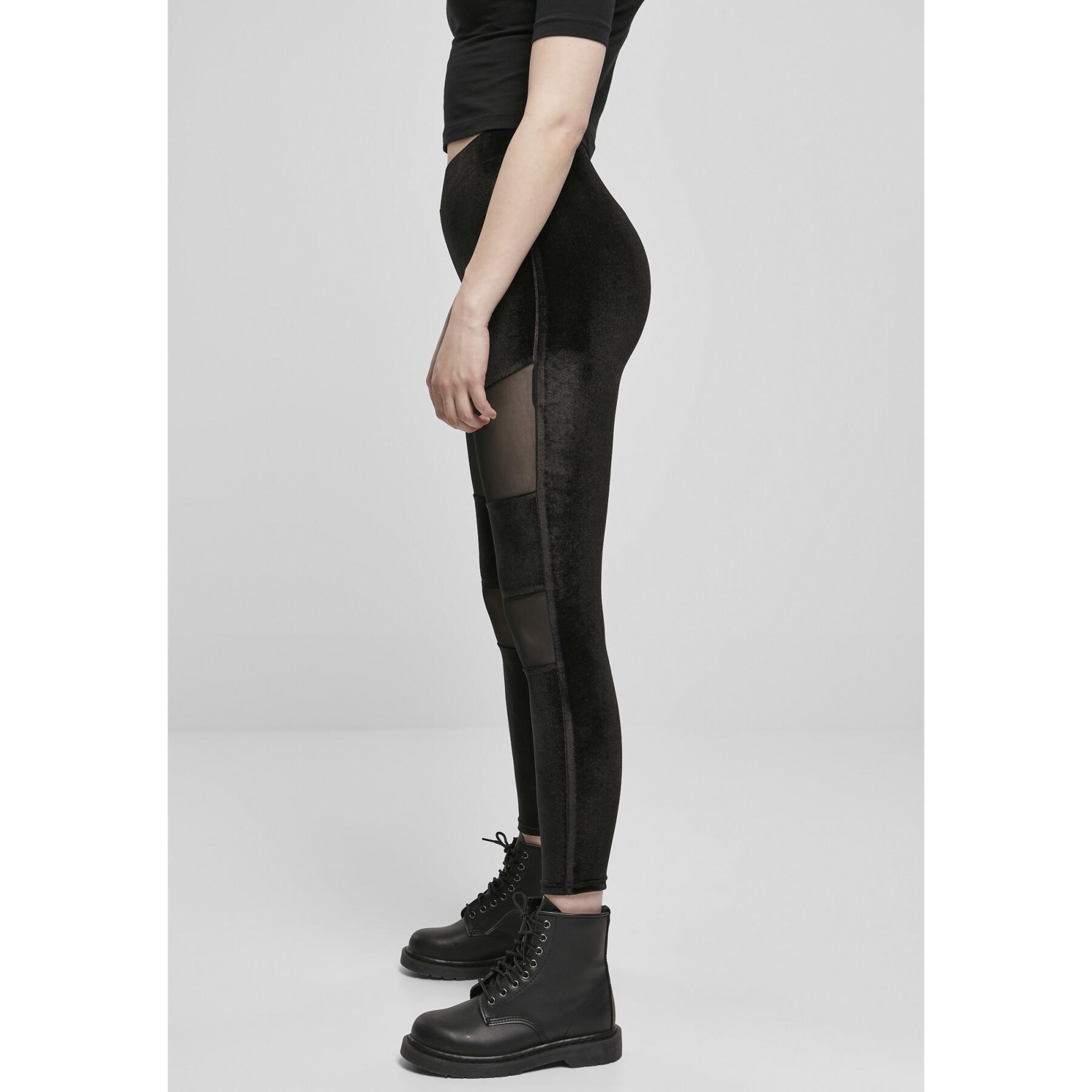 Women's Legging Urban Classics velvet tech mesh (GT)