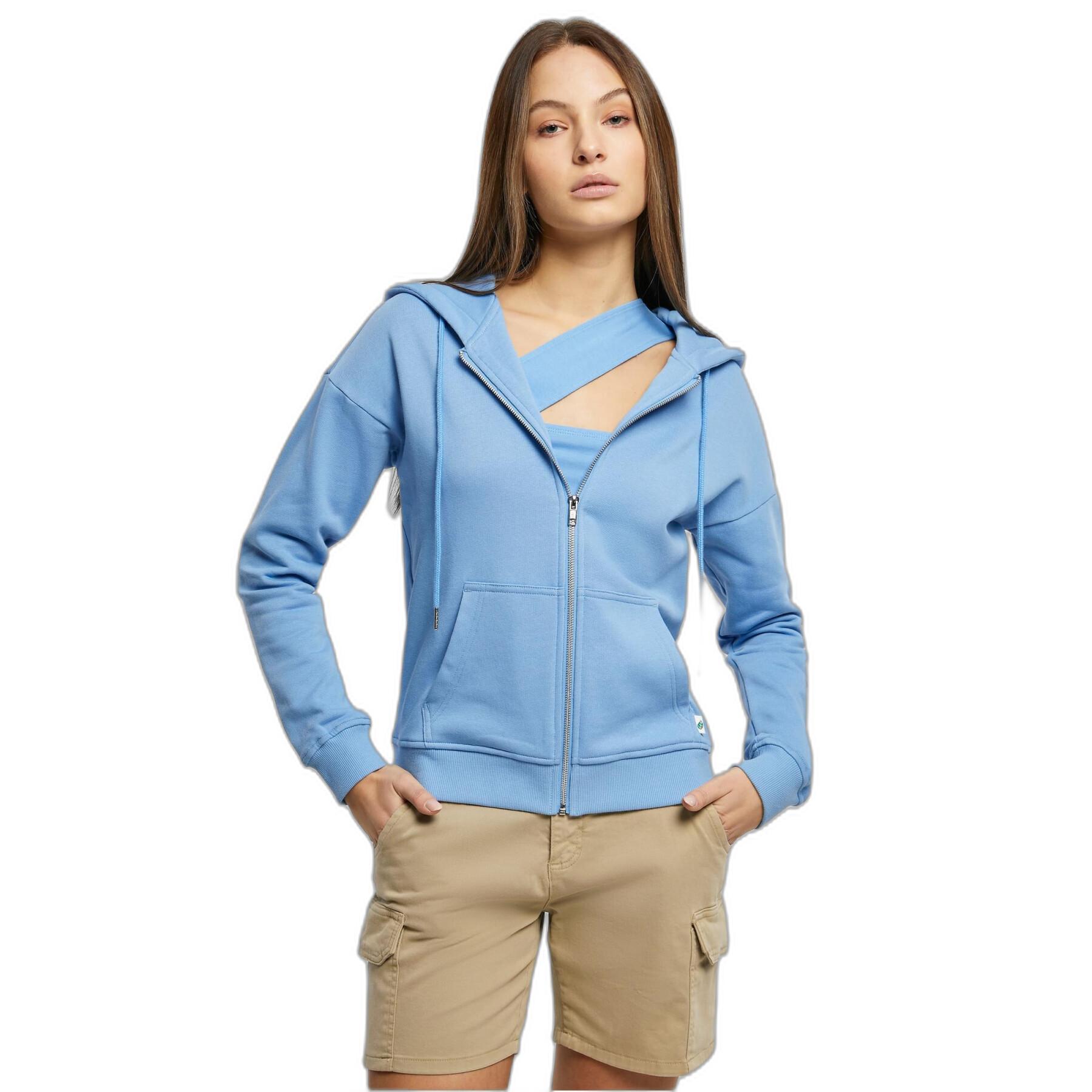 Sweat zipped hoodie for women Urban Classics Organic Terry