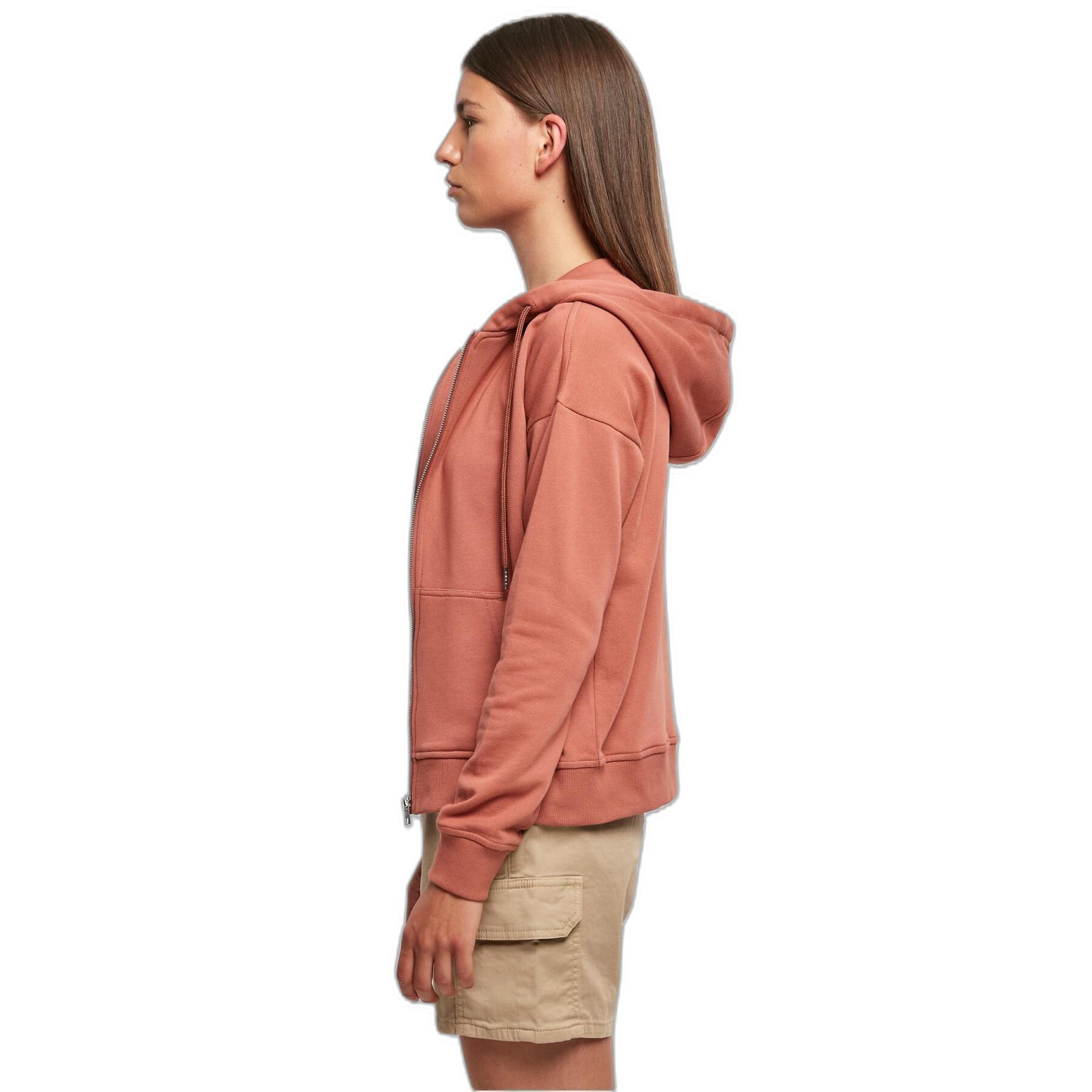 Sweat zipped hoodie for women Urban Classics Organic Terry
