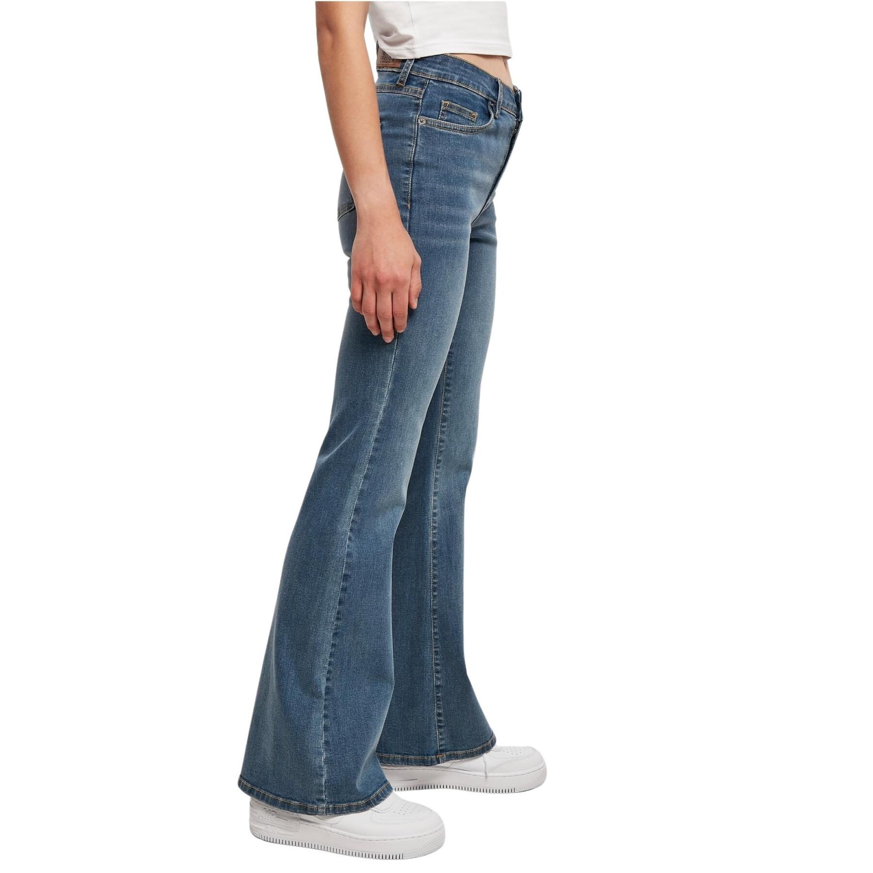 Women's high waisted flared denim jeans Urban Classics