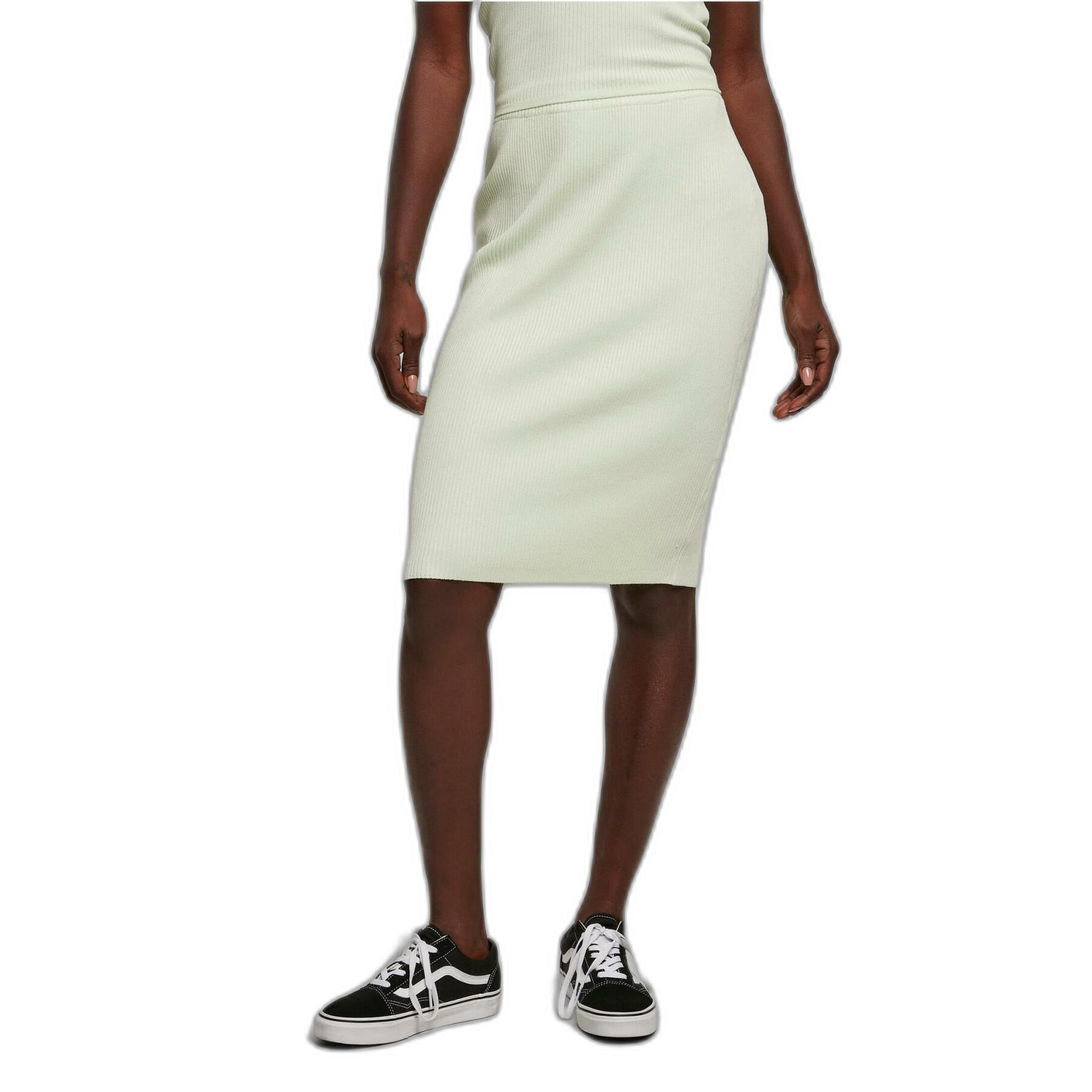 Mid-length skirt in ribbed knit for women Urban Classics