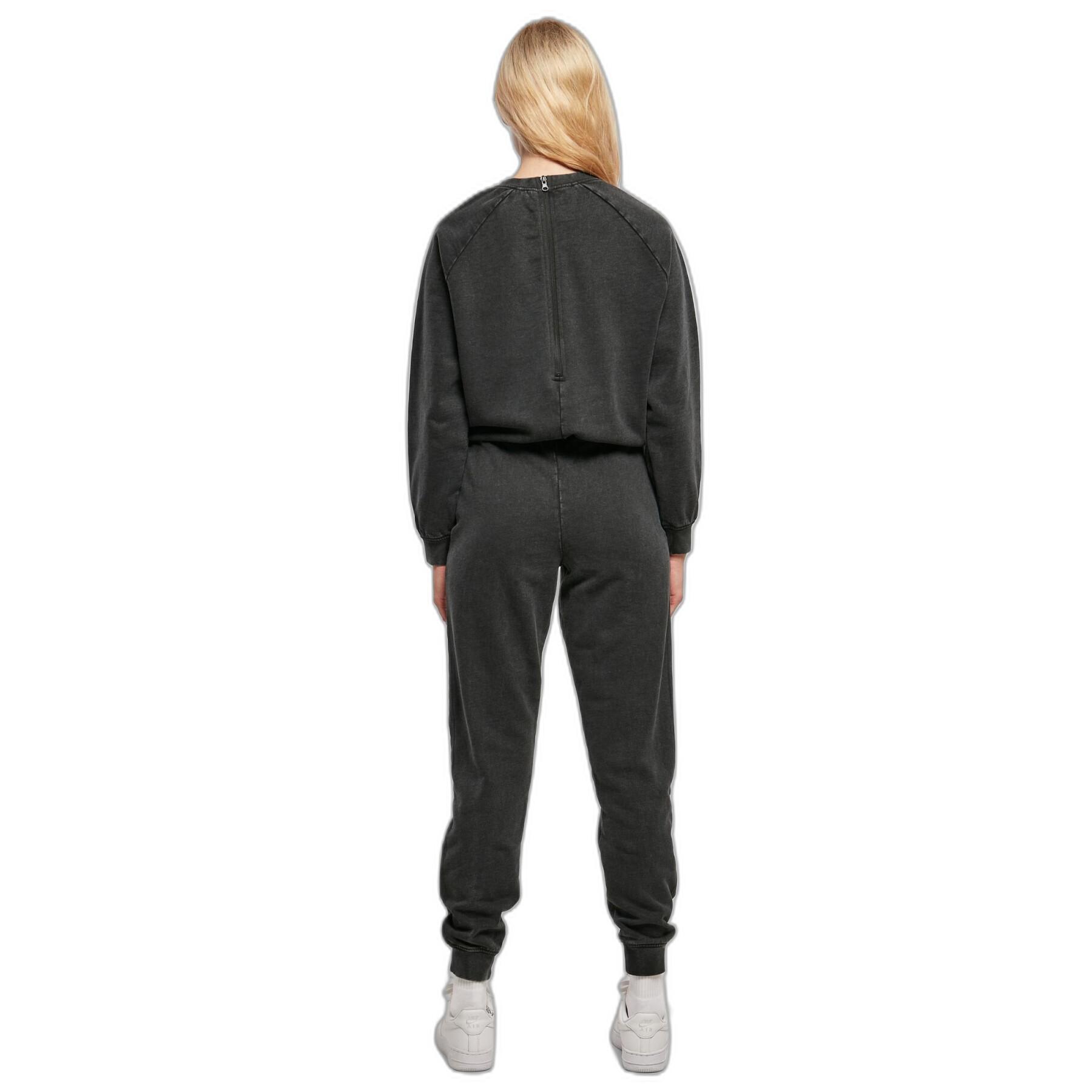 Women's long sleeve terry cloth jumpsuit with small embroidery Urban Classics