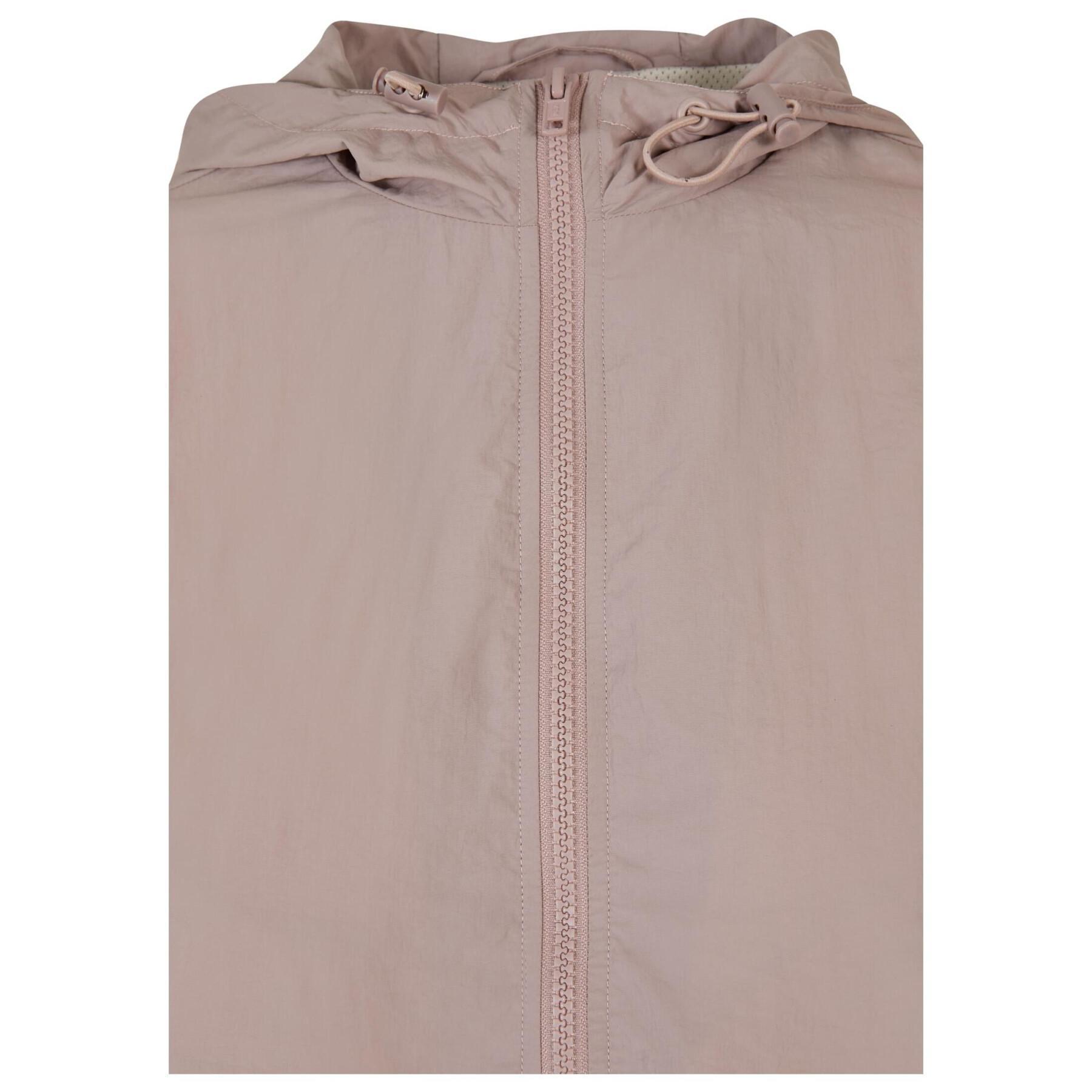 Short crumpled waterproof jacket 3 tones large size woman Urban Classics