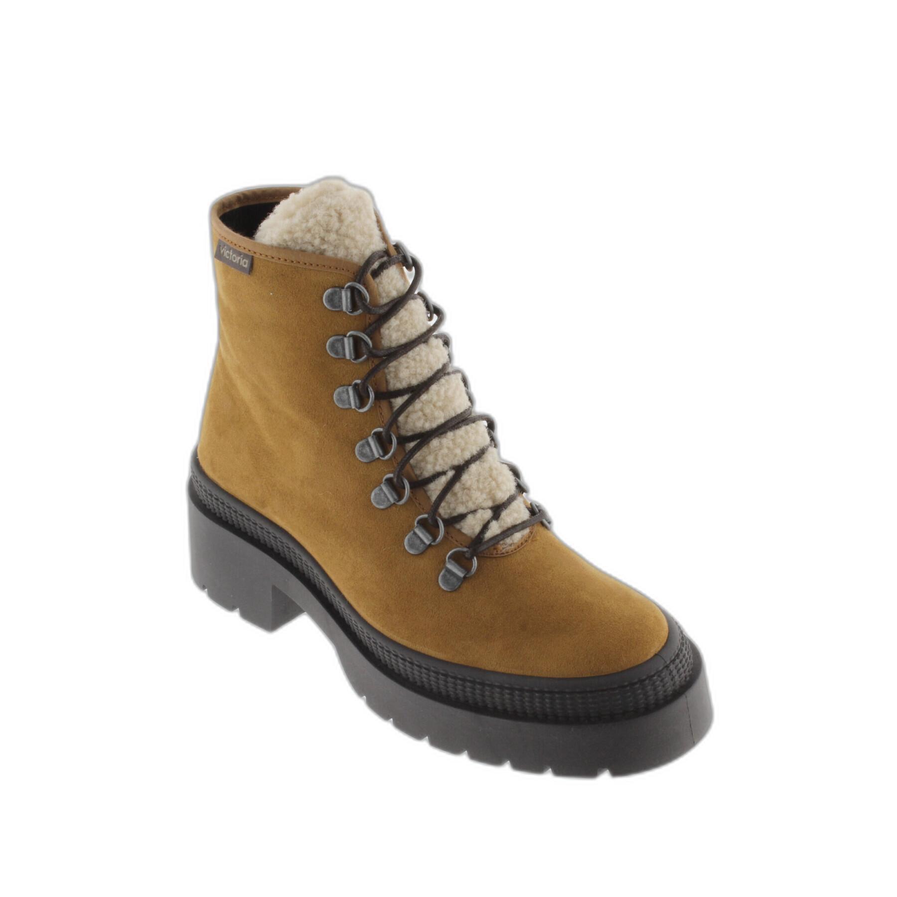 Faux suede and sheepskin boots for women Victoria Cielo