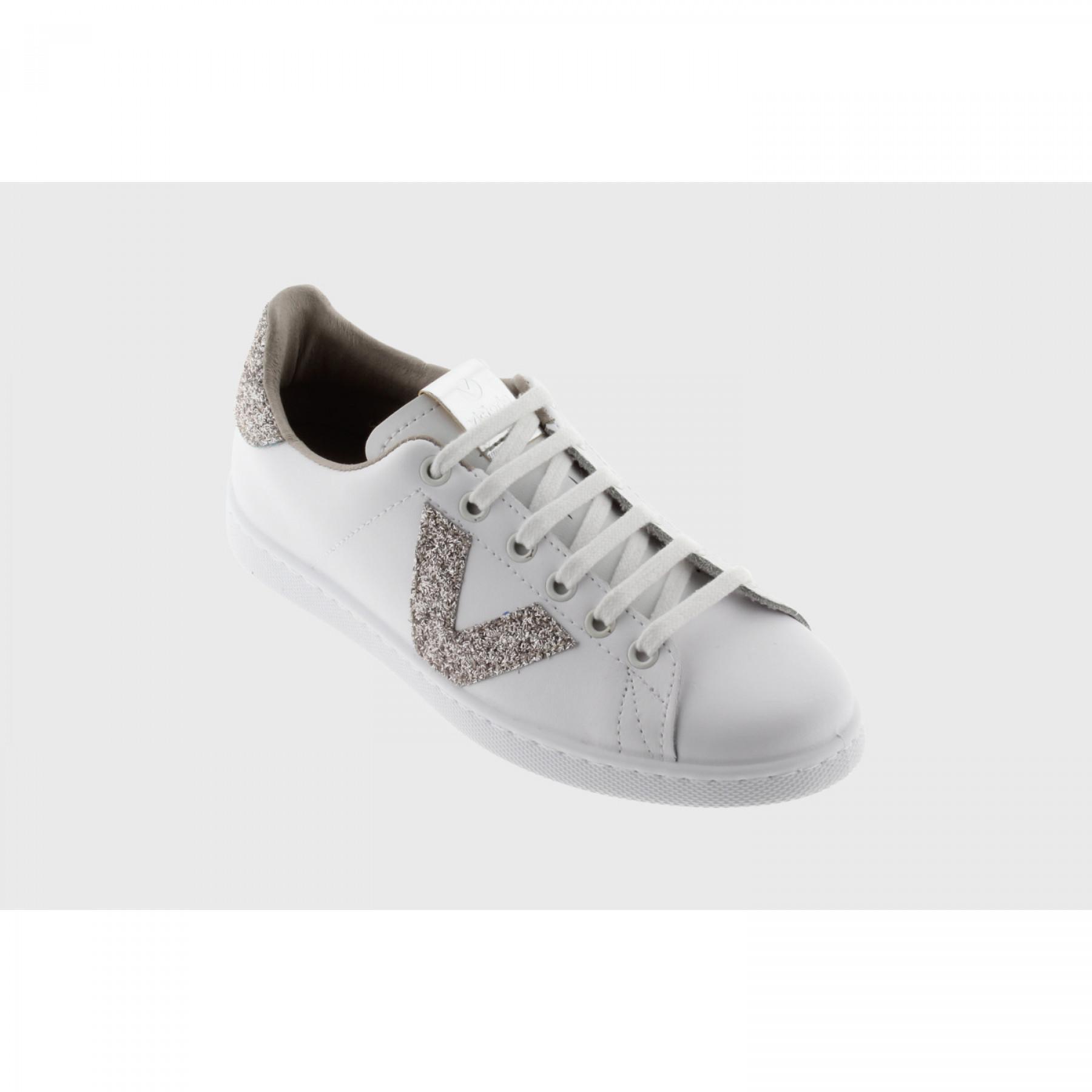 Leather sneakers Victoria tennis glitter
