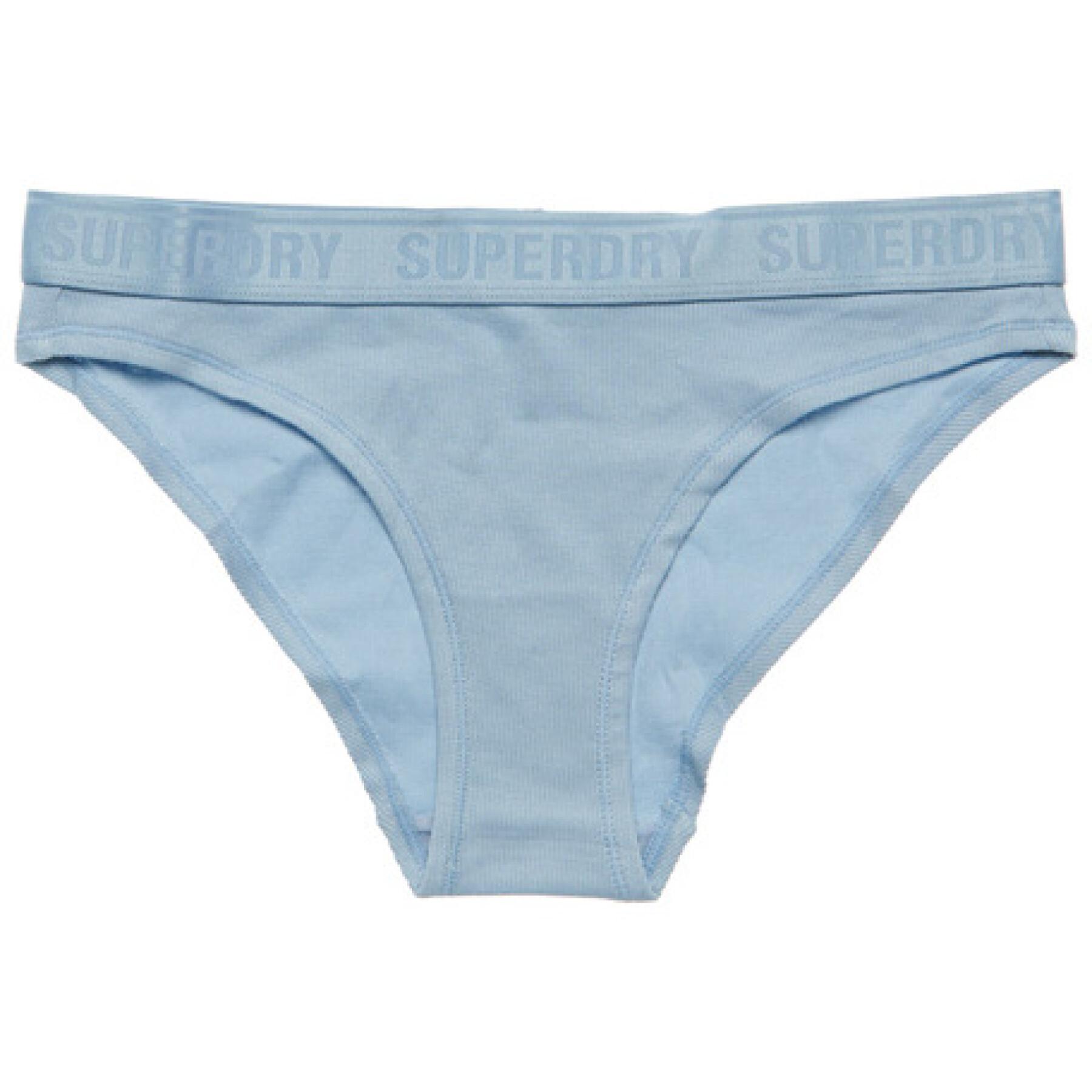 Organic cotton ribbed underwear for women Superdry