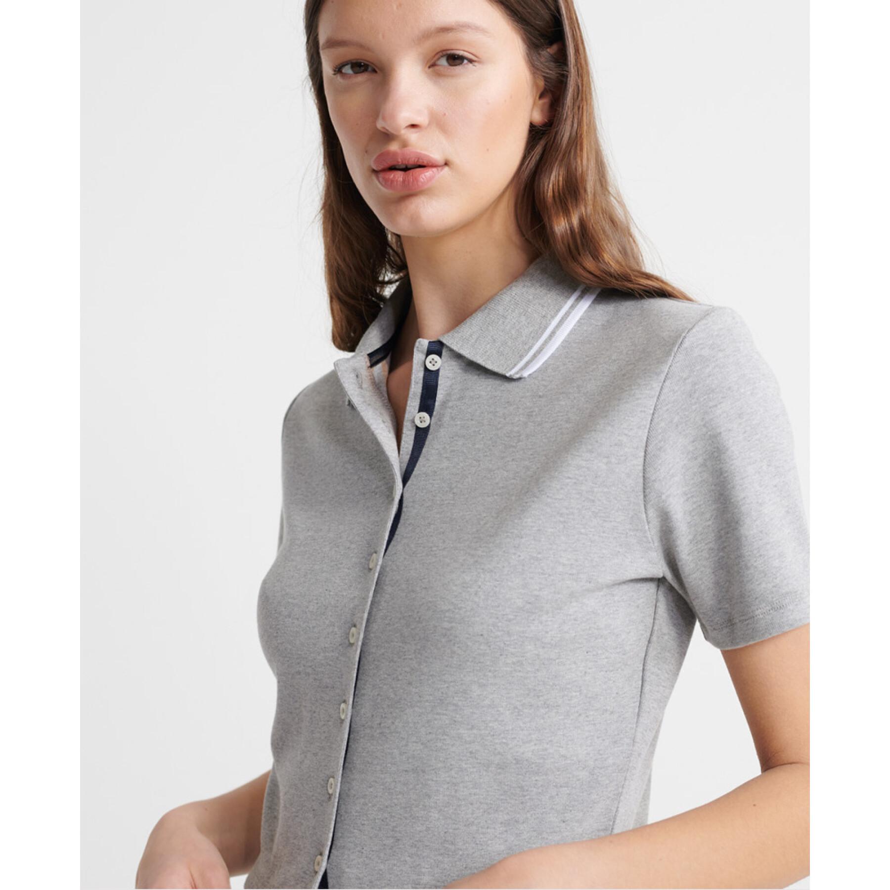 Short button-down polo shirt for women Superdry Preppy