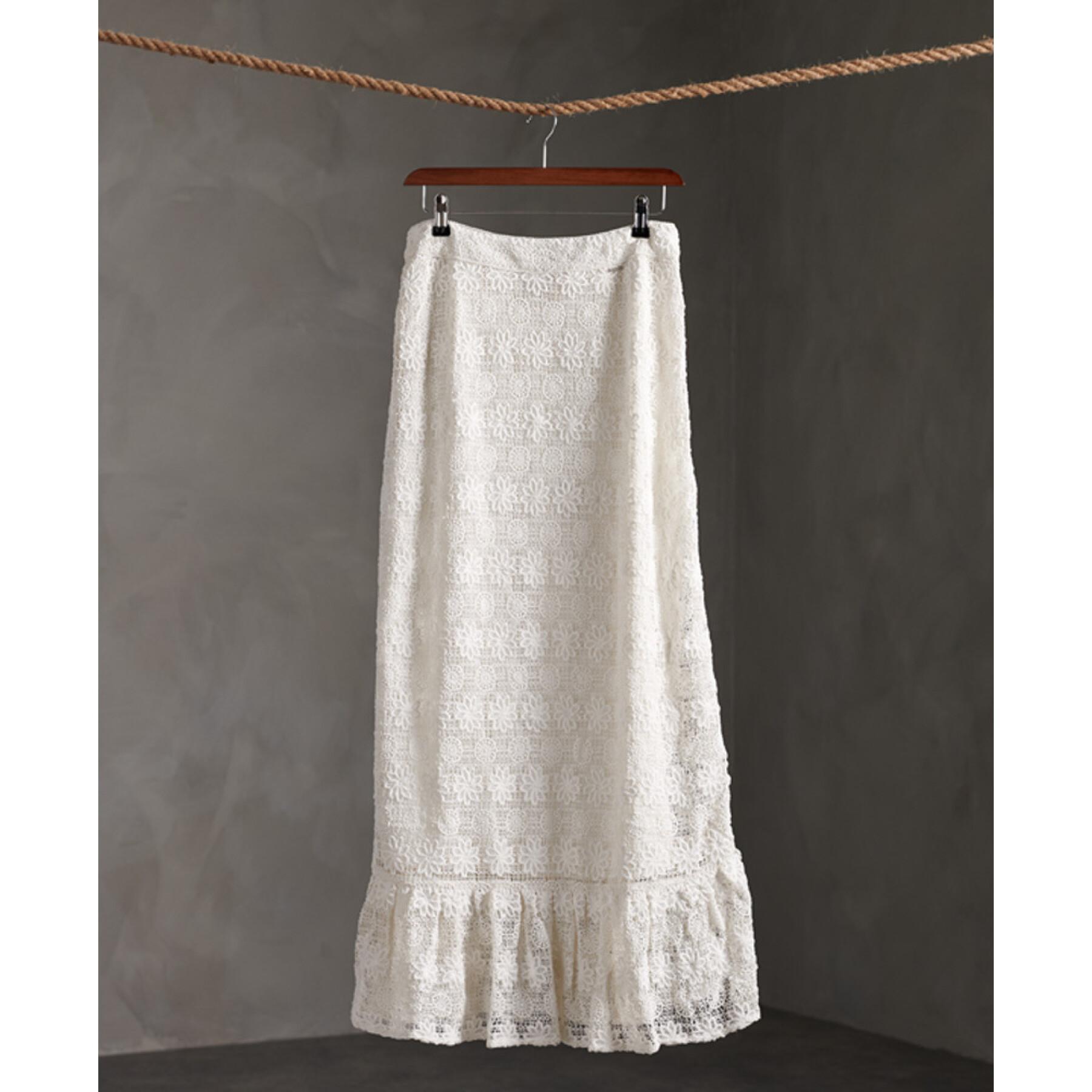 Long lace skirt for women Superdry Morgan