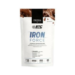 Doypack iron force® protein with measuring spoon STC Nutrition chocolat - 750g