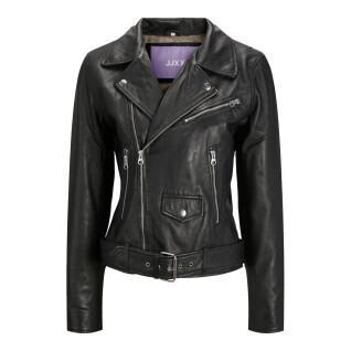 Leather jacket woman JJXX Calvin Leather Biker Jkt Noos