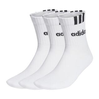 Linear half-socks adidas 3-Stripes (x3)