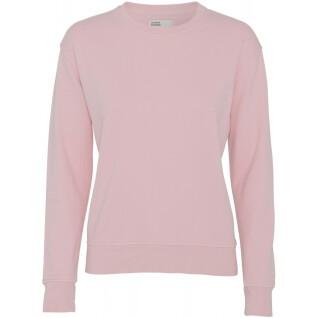 Women's round neck sweater Colorful Standard Classic Organic faded pink