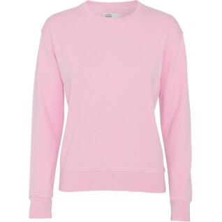 Women's round neck sweater Colorful Standard Classic Organic flamingo pink