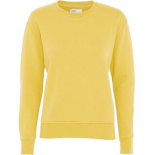Women's round neck sweater Colorful Standard Classic Organic lemon yellow