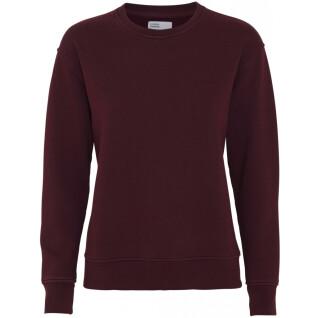 Women's round neck sweater Colorful Standard Classic Organic oxblood red