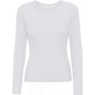 Women's long sleeve ribbed T-shirt Colorful Standard Organic optical white