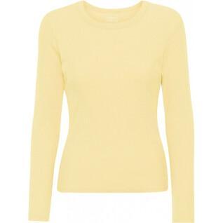 Women's long sleeve ribbed T-shirt Colorful Standard Organic soft yellow