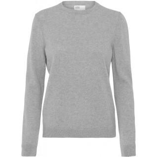 Women's wool round neck sweater Colorful Standard light merino heather grey