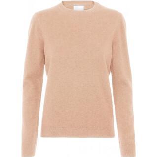 Women's wool round neck sweater Colorful Standard light merino honey beige
