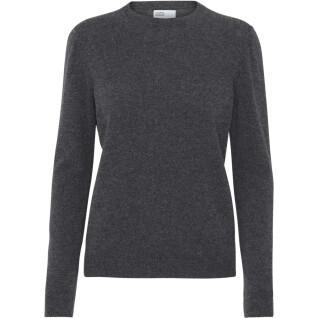 Women's wool round neck sweater Colorful Standard light merino lava grey