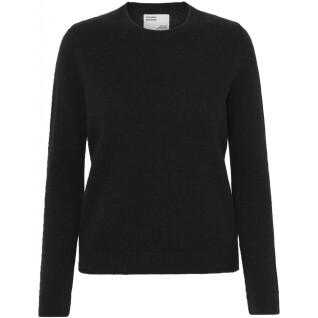 Women's wool round neck sweater Colorful Standard Classic Merino deep black