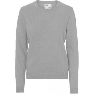 Women's wool round neck sweater Colorful Standard Classic Merino heather grey