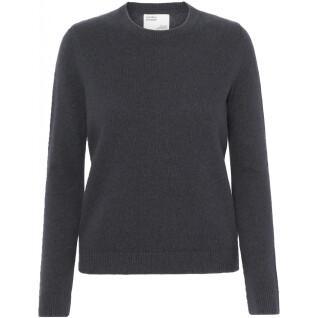 Women's wool round neck sweater Colorful Standard Classic Merino lava grey