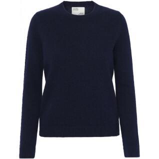 Women's wool round neck sweater Colorful Standard Classic Merino navy blue