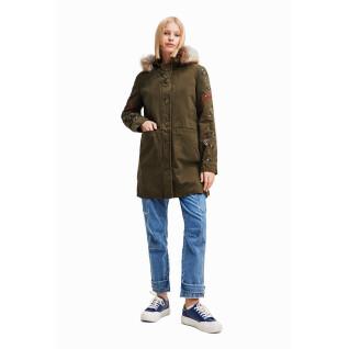 Women's embroidered hooded parka Desigual