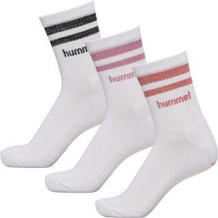 Set of 3 pairs of women's socks Hummel Retro Lurex