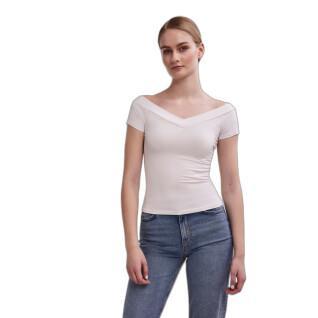 Women's v-neck bare shoulder t-shirt Pieces Maliva