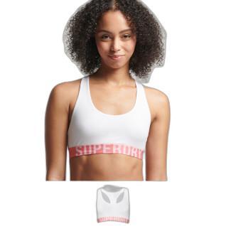 Large logo bra in organic cotton for women Superdry