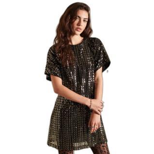 Sequined t-shirt dress for women Superdry
