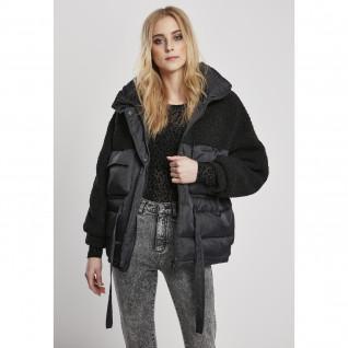 Women's jacket Urban Classics sherpa mix puffer (large sizes)