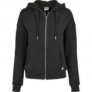Women's hooded sweatshirt Urban Classics organic terry zip- large sizes