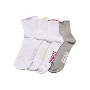 Pairs of women's socks Urban Classics Multicolor Small Edge (x4)