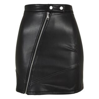Synthetic leather skirt woman Urban Classics Biker GT