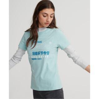 Women's organic cotton contour T-shirt Superdry Premium Goods Label