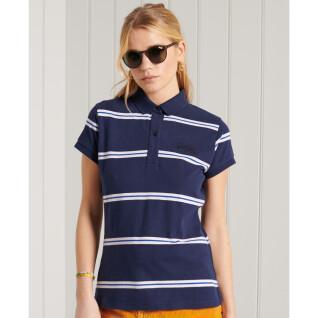 Organic cotton polo shirt for women Superdry Academy