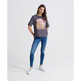 Women's high waist skinny jeans Superdry Superthermo